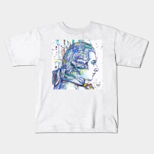 MARQUIS DE SADE watercolor and ink portrait Kids T-Shirt